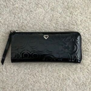 Coach long wallet with zipper